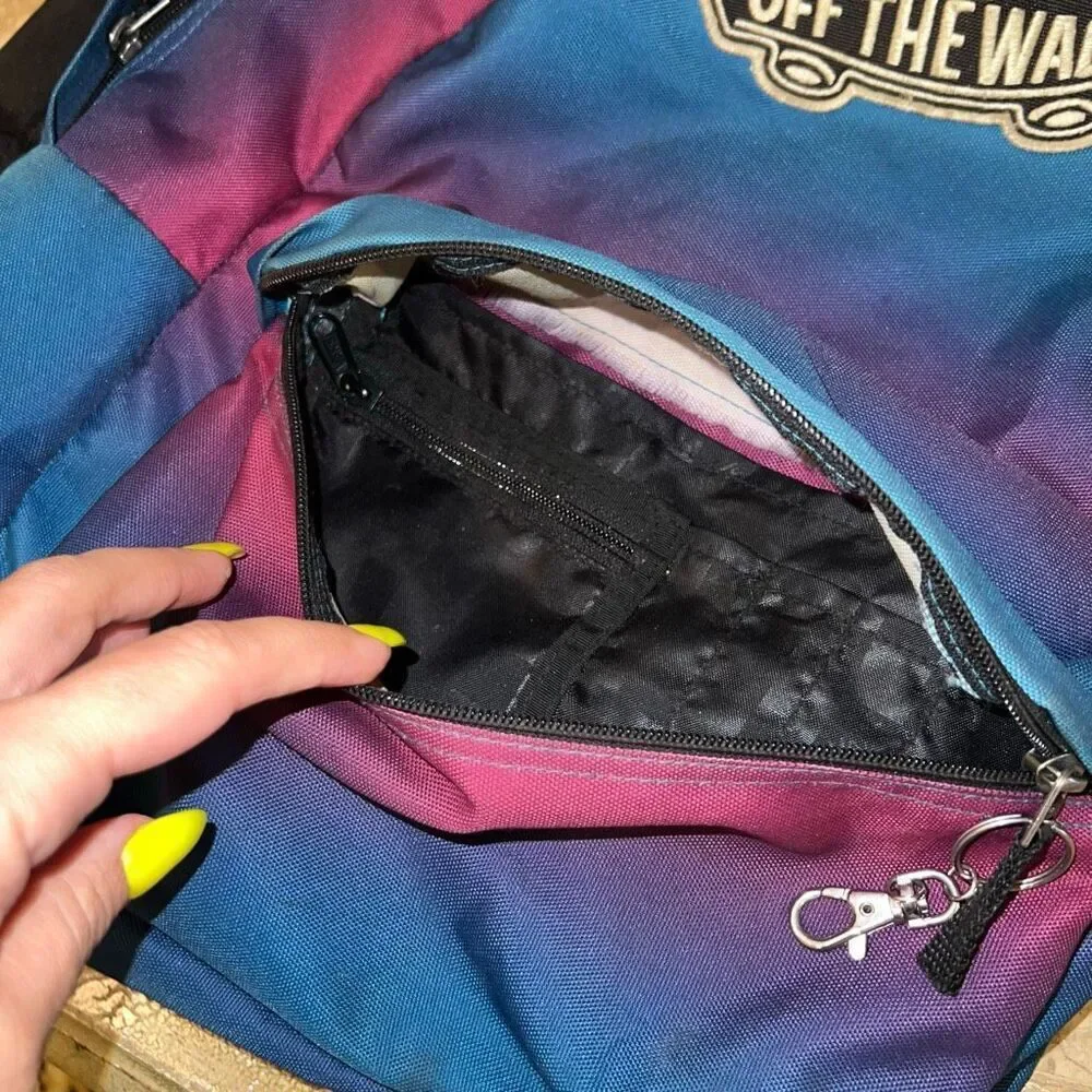 Vans backpack ombre blue and purple galaxy book bag